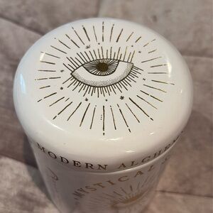Modern Alchemy Candle 14.6Oz Ceramic Evil Eye Mystical Shine Violet Basil Orange